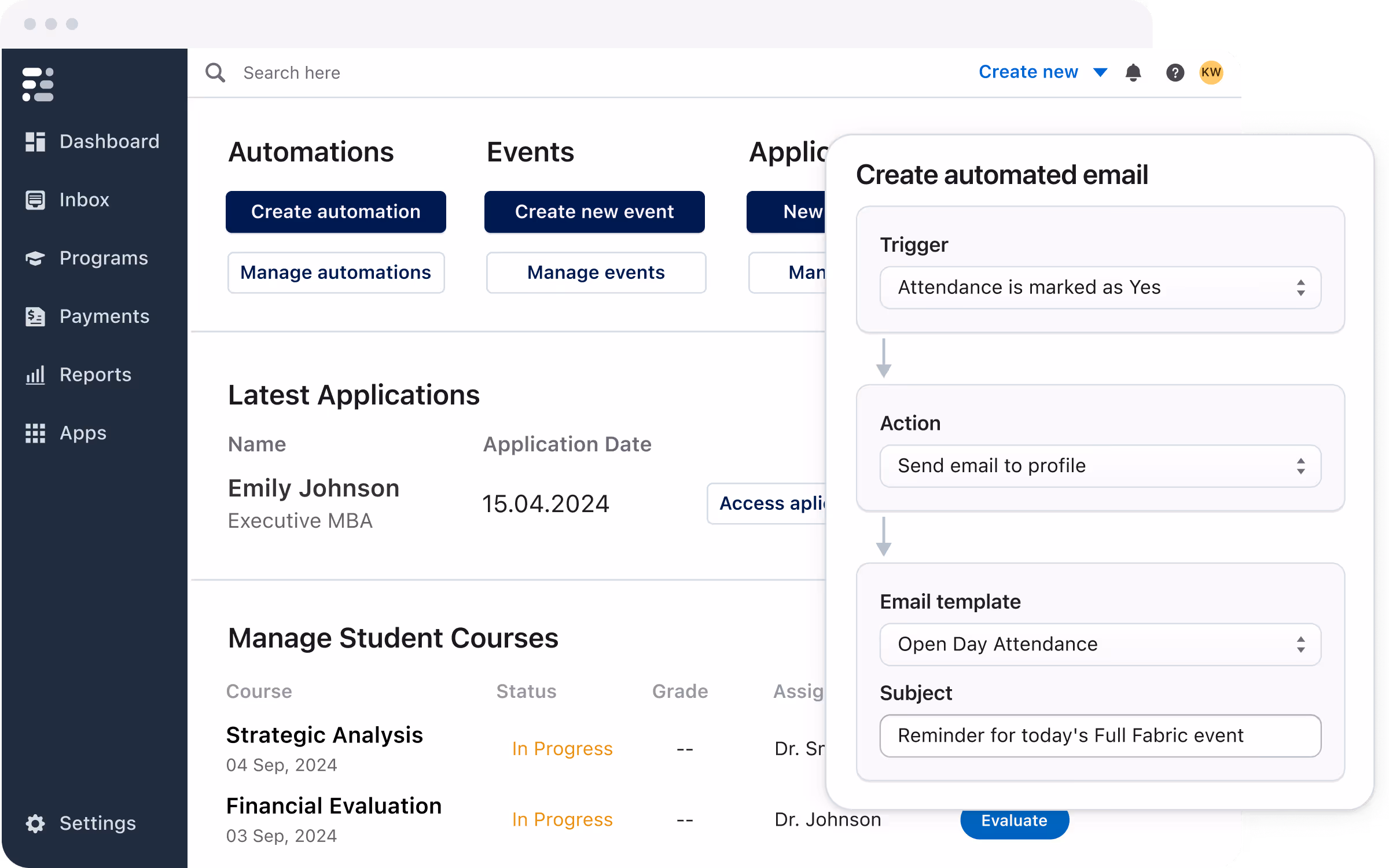 Streamline your admissions process 1 Streamline your admissions process 1